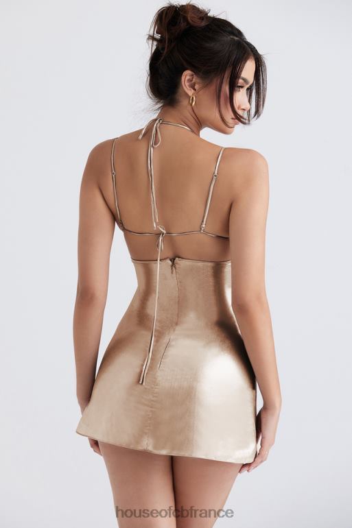 House of CB robe courte beige scintillante Lucilla N888H354 vêtements
