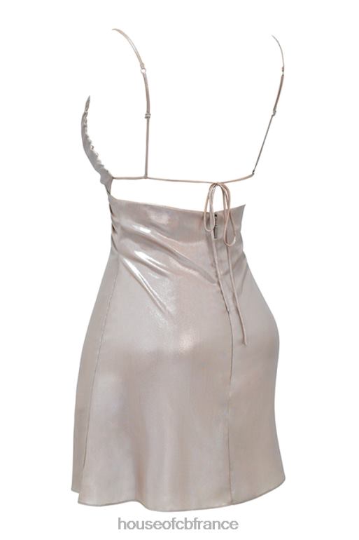 House of CB robe courte beige scintillante Lucilla N888H354 vêtements