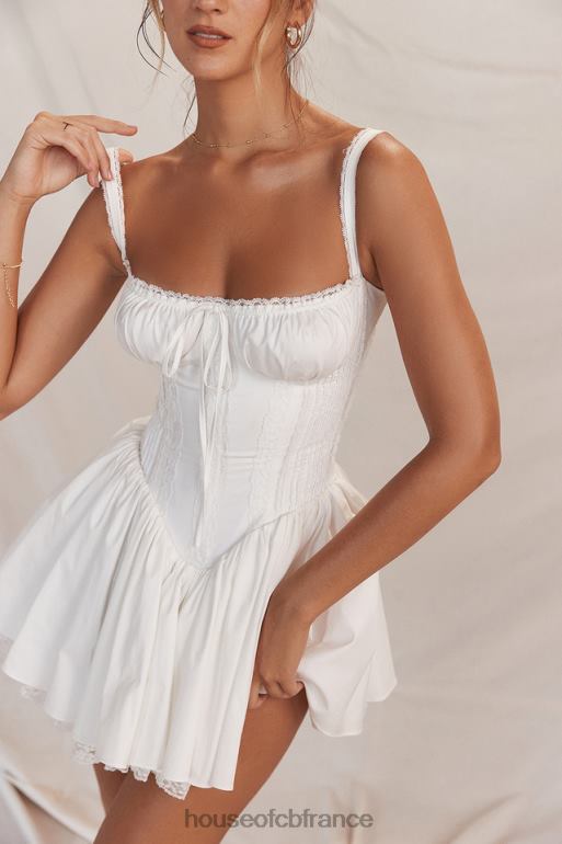 House of CB robe courte corset blanche pietra N888H210 vêtements