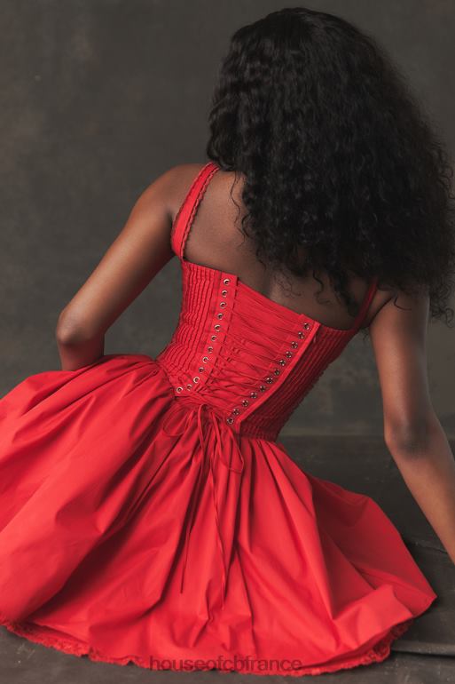 House of CB robe courte corset cerise pietra N888H158 vêtements