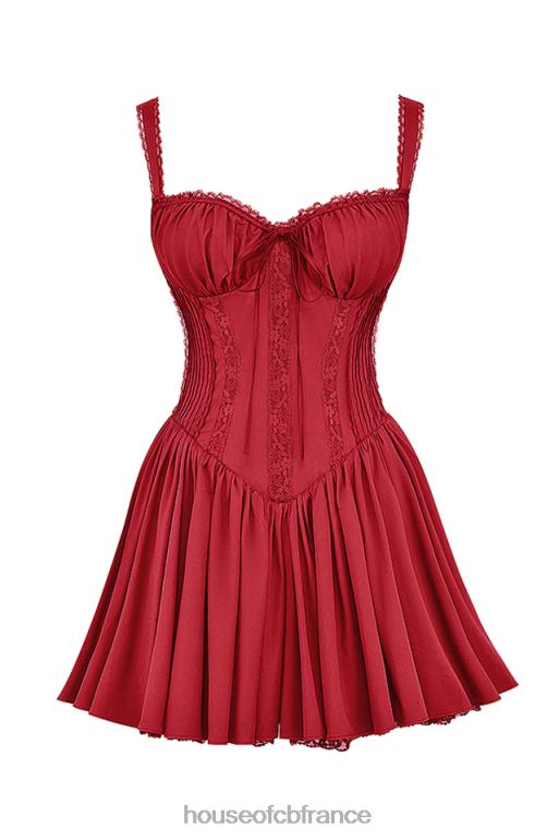 House of CB robe courte corset cerise pietra N888H158 vêtements