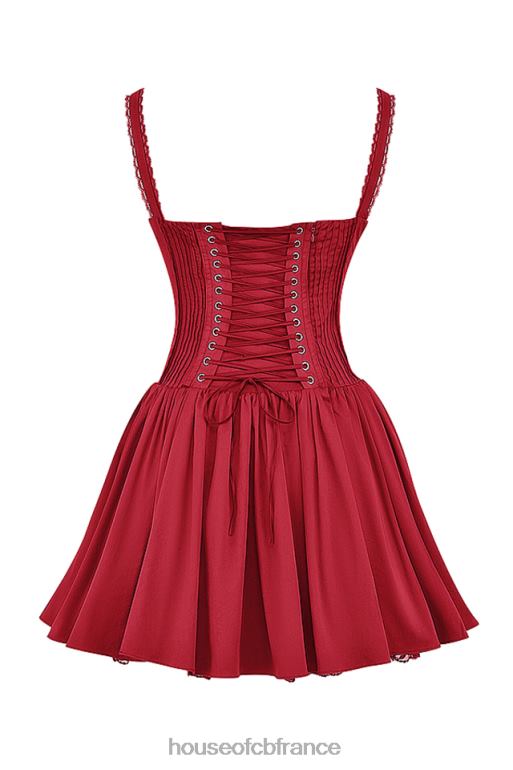House of CB robe courte corset cerise pietra N888H158 vêtements