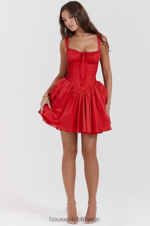 House of CB robe courte corset cerise pietra N888H158 vêtements