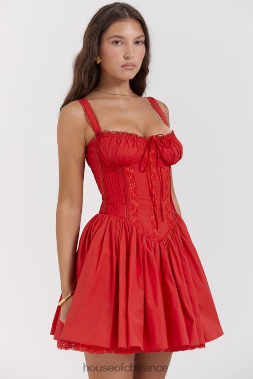 House of CB robe courte corset cerise pietra N888H158 vêtements