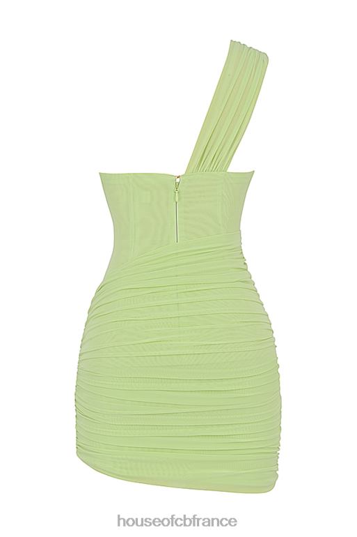 House of CB robe courte découpée citron vert clémentine N888H547 vêtements