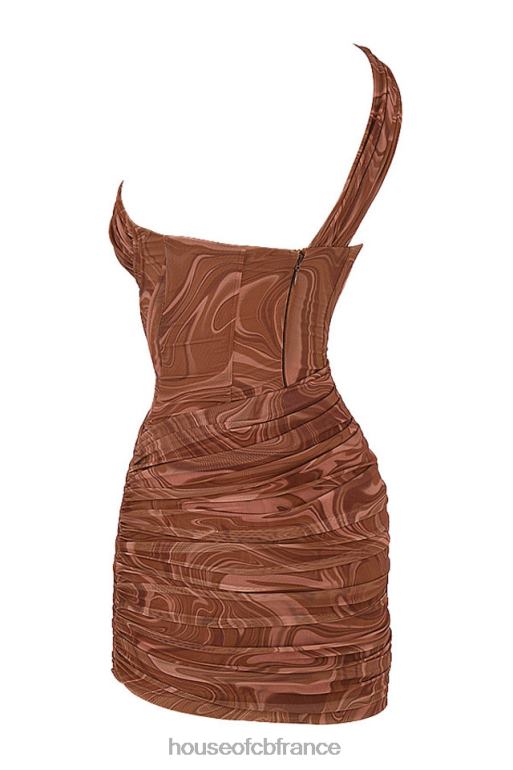 House of CB robe courte découpée à imprimé tourbillon Clementine N888H567 vêtements