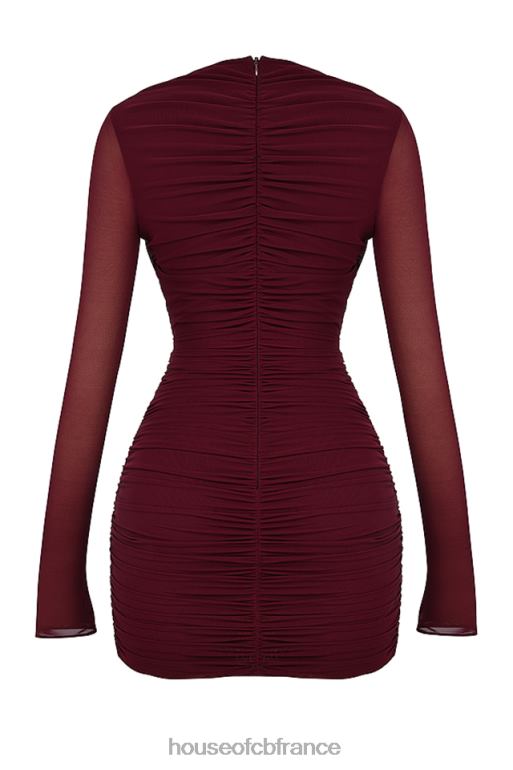House of CB robe courte à découpes Lucinda Mulberry N888H131 vêtements