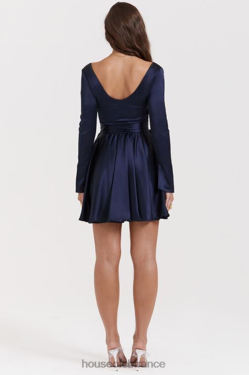 House of CB robe courte dominique bleu marine à décolleté plongeant N888H159 vêtements