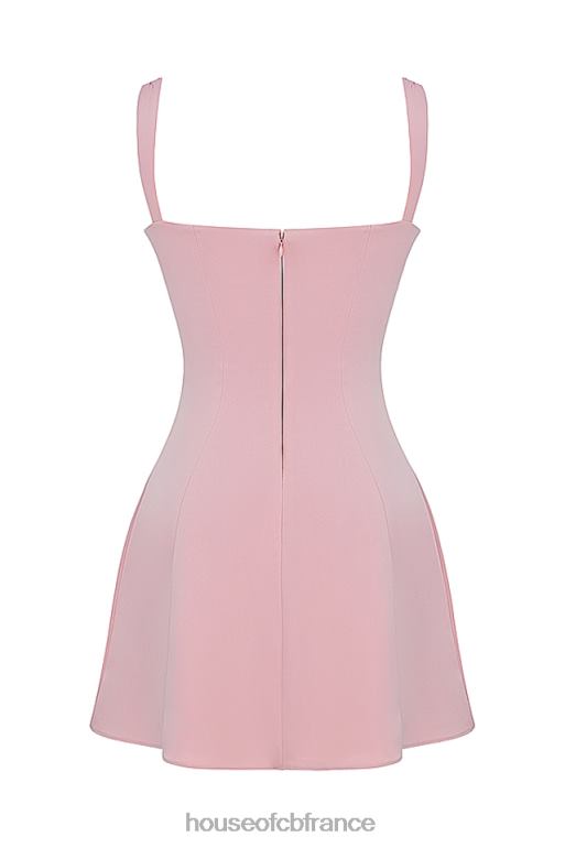 House of CB robe courte en satin et dentelle Adriana Rose N888H238 vêtements