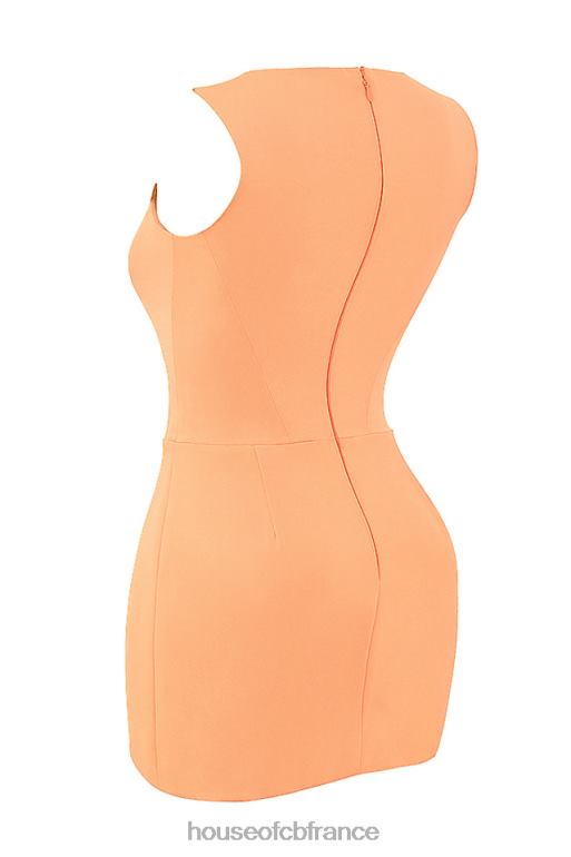 House of CB robe courte enya corset abricot N888H214 vêtements