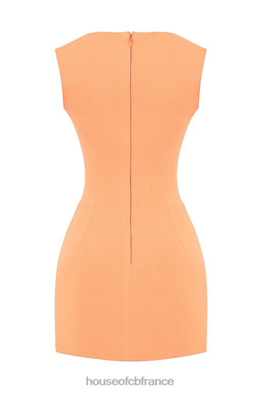 House of CB robe courte enya corset abricot N888H214 vêtements