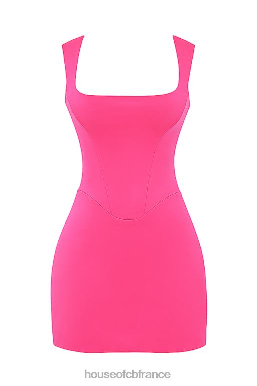 House of CB robe courte enya corset fuchsia N888H186 vêtements