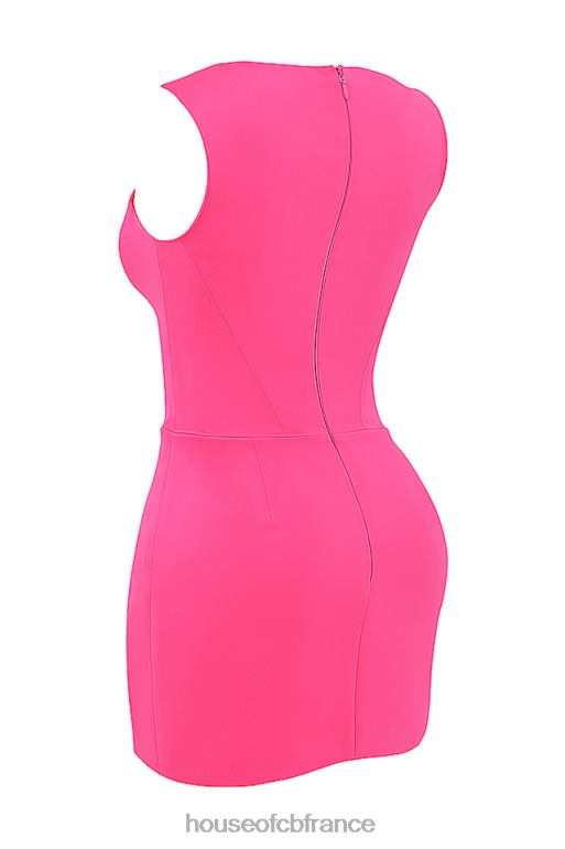 House of CB robe courte enya corset fuchsia N888H186 vêtements