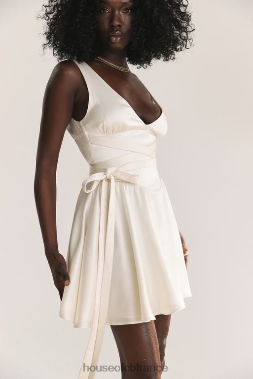 House of CB robe courte fluide ivoire Shiema N888H193 vêtements