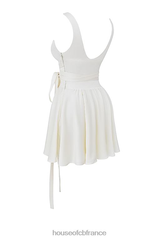 House of CB robe courte fluide ivoire Shiema N888H193 vêtements