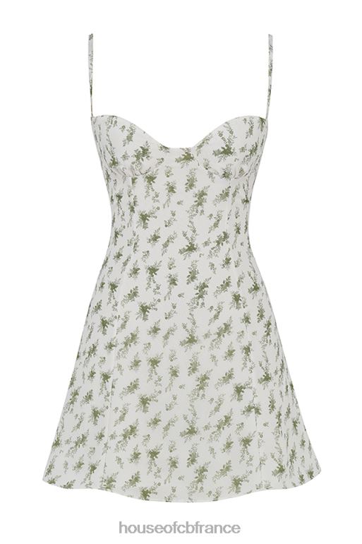 House of CB robe courte à imprimé jardin christiana N888H433 vêtements