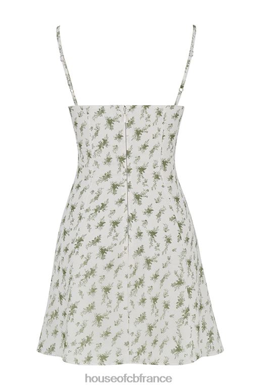 House of CB robe courte à imprimé jardin christiana N888H433 vêtements