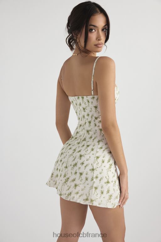 House of CB robe courte à imprimé jardin christiana N888H433 vêtements