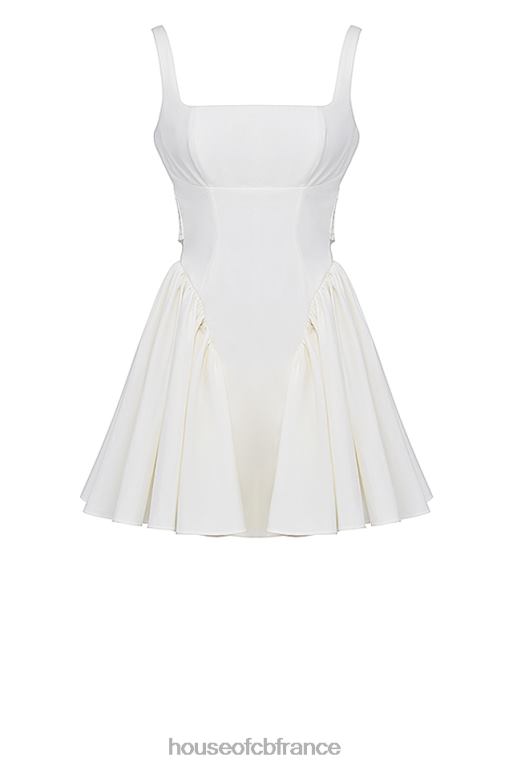 House of CB robe courte ivoire à nœud Florianne N888H237 vêtements