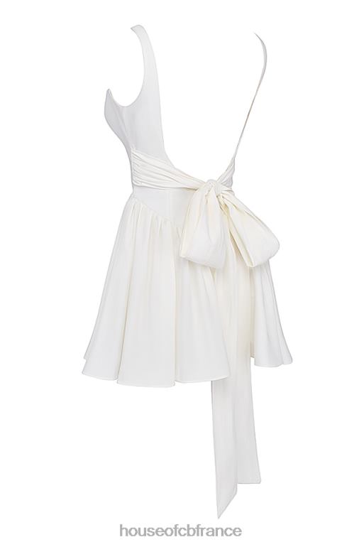 House of CB robe courte ivoire à nœud Florianne N888H237 vêtements