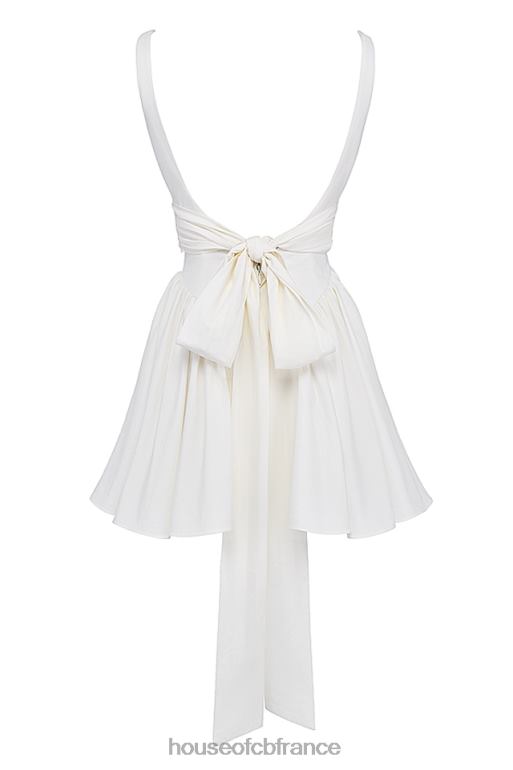 House of CB robe courte ivoire à nœud Florianne N888H237 vêtements
