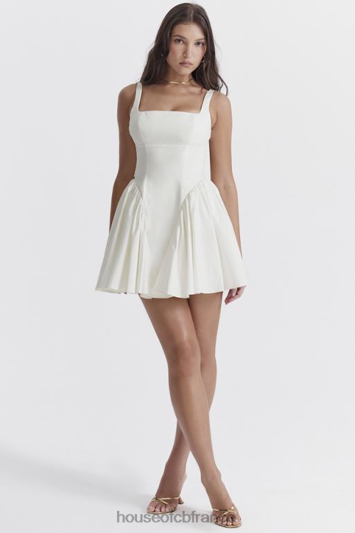 House of CB robe courte ivoire à nœud Florianne N888H237 vêtements
