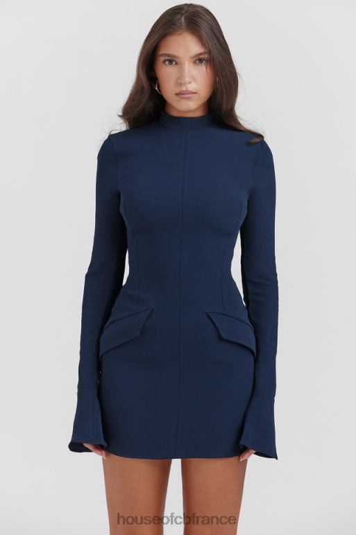 House of CB robe courte mahalia bleu marine N888H150 vêtements