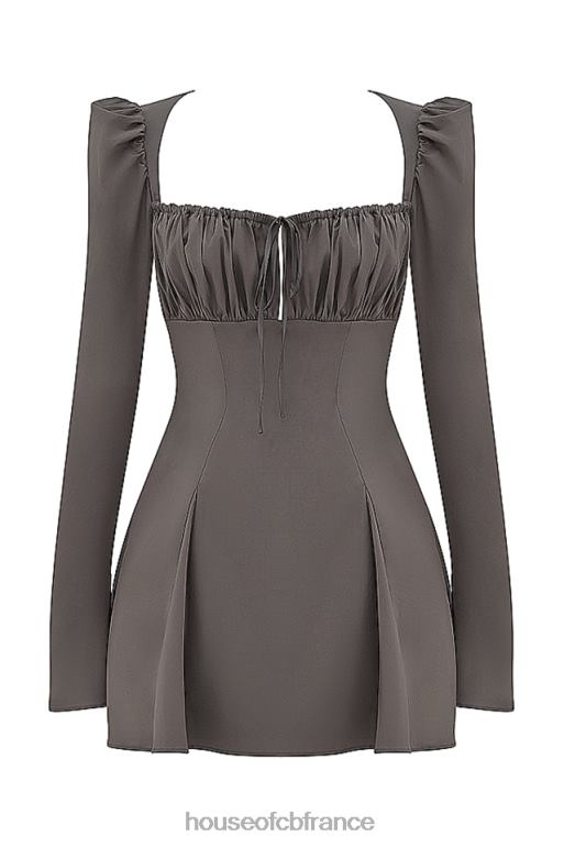 House of CB robe courte à manches longues carlina moka N888H207 vêtements