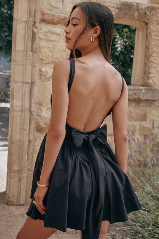 House of CB robe courte noire à nœud Florianne N888H174 vêtements