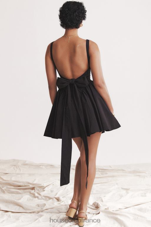 House of CB robe courte noire à nœud Florianne N888H174 vêtements