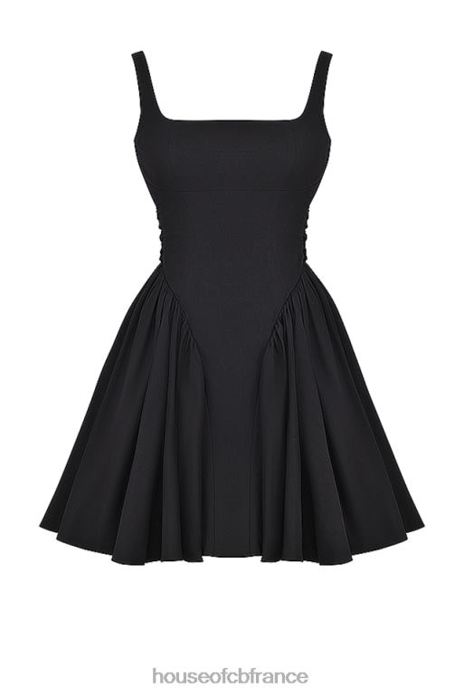 House of CB robe courte noire à nœud Florianne N888H174 vêtements