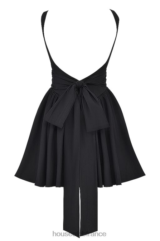 House of CB robe courte noire à nœud Florianne N888H174 vêtements