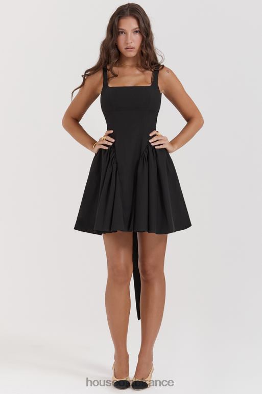 House of CB robe courte noire à nœud Florianne N888H174 vêtements