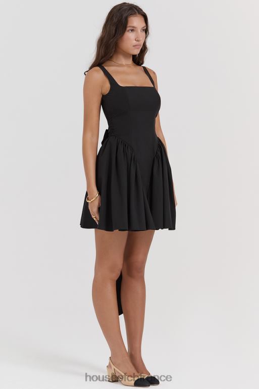 House of CB robe courte noire à nœud Florianne N888H174 vêtements