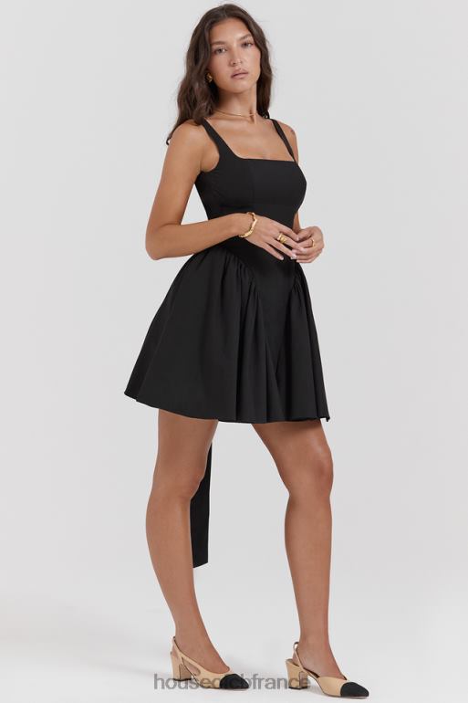 House of CB robe courte noire à nœud Florianne N888H174 vêtements