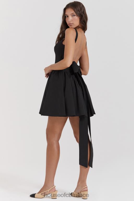 House of CB robe courte noire à nœud Florianne N888H174 vêtements