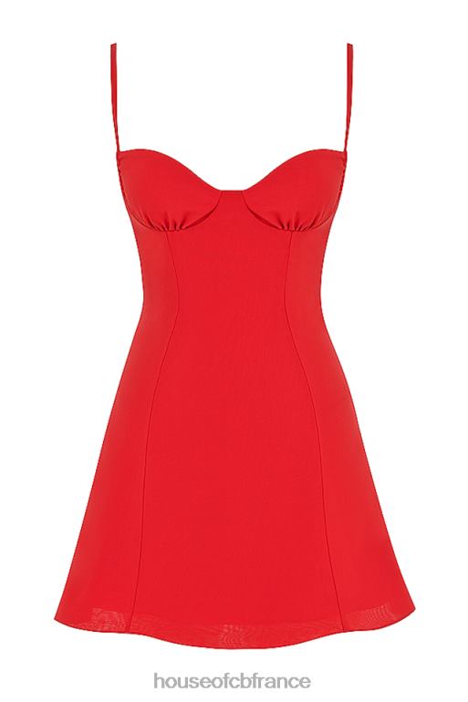 House of CB robe courte rouge Christiana N888H426 vêtements