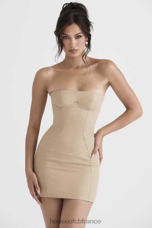 House of CB robe courte sans bretelles en pierre elissa N888H387 vêtements