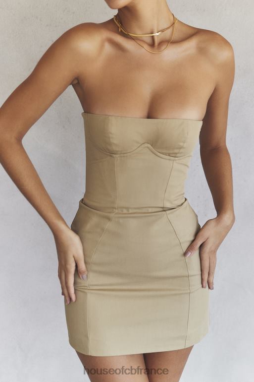 House of CB robe courte sans bretelles en pierre elissa N888H387 vêtements