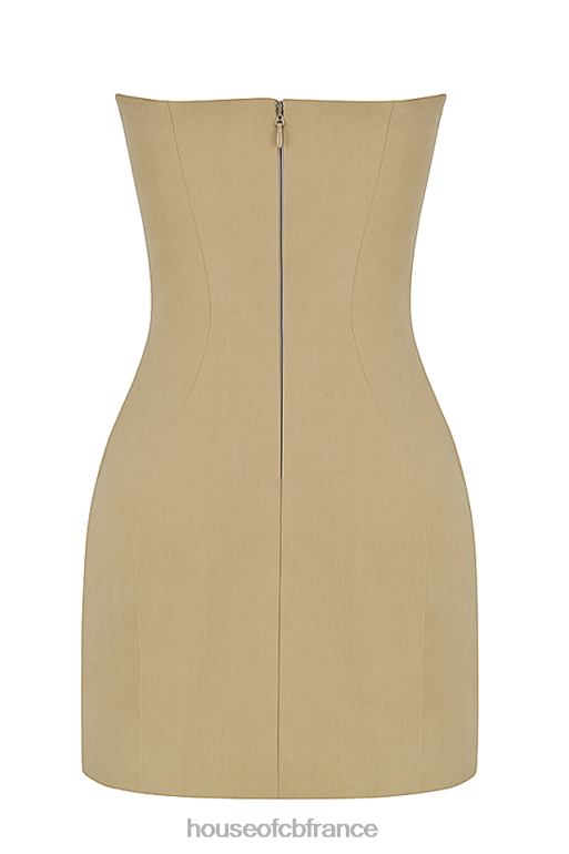 House of CB robe courte sans bretelles en pierre elissa N888H387 vêtements
