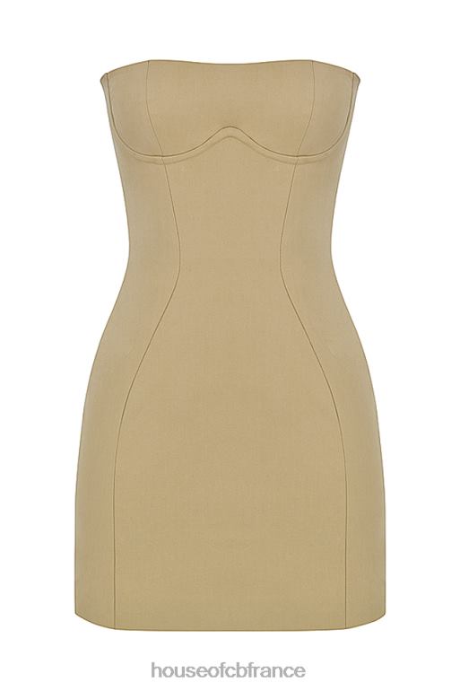 House of CB robe courte sans bretelles en pierre elissa N888H387 vêtements