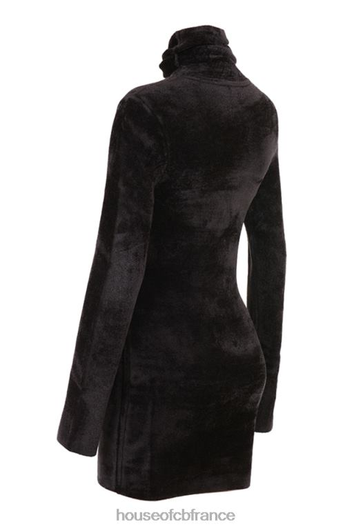 House of CB robe courte taya en chenille anthracite N888H314 vêtements