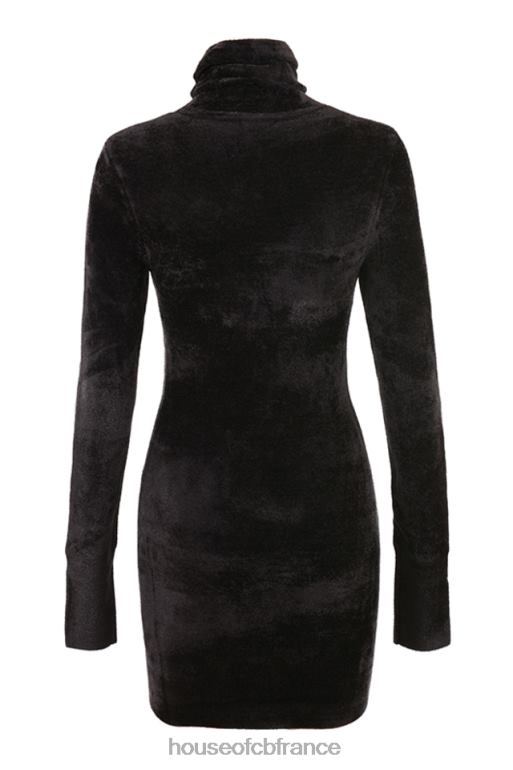 House of CB robe courte taya en chenille anthracite N888H314 vêtements