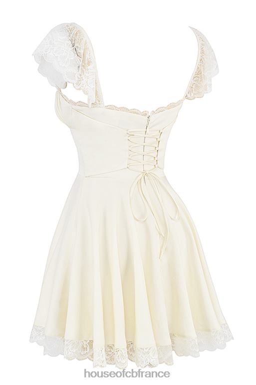House of CB robe courte trapèze ivoire kaia N888H384 vêtements