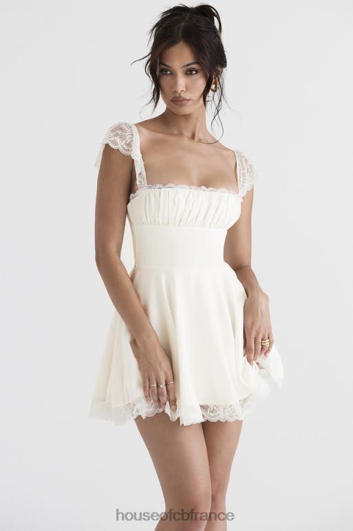House of CB robe courte trapèze ivoire kaia N888H384 vêtements