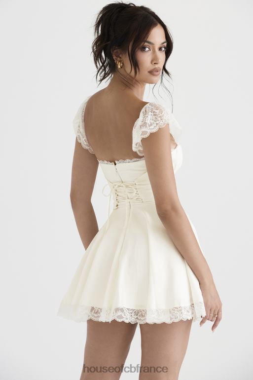 House of CB robe courte trapèze ivoire kaia N888H384 vêtements