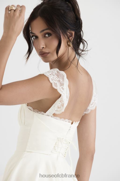 House of CB robe courte trapèze ivoire kaia N888H384 vêtements