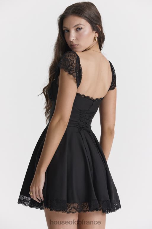 House of CB robe courte trapèze noire Kaia N888H287 vêtements