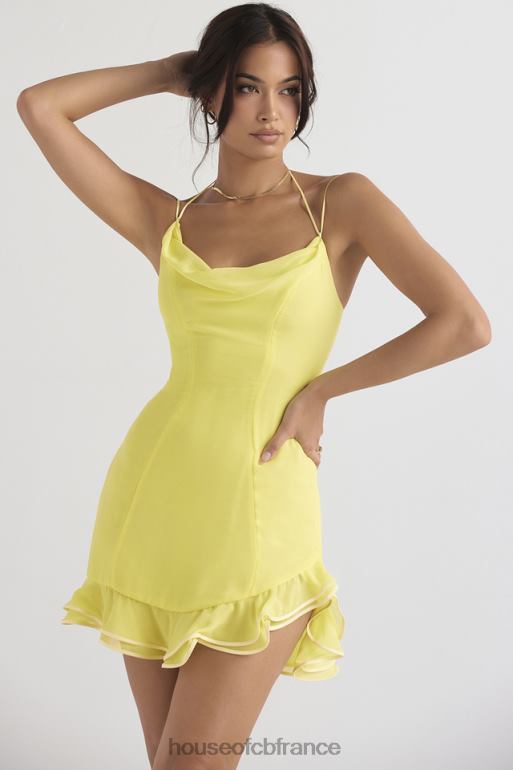 House of CB robe courte à volants bouton d'or Rossella N888H424 vêtements