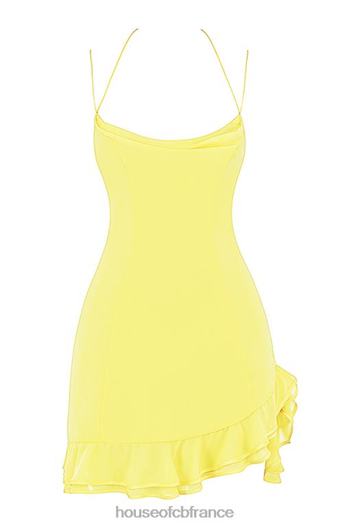 House of CB robe courte à volants bouton d\'or Rossella N888H424 vêtements